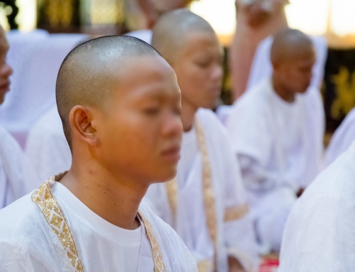 งานบรรพชาสามเณร ภายใต้โครงการอบรมจริยธรรมด้วยการฝึกปฏิบัติธรรม